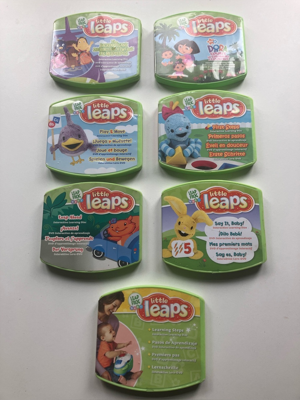 Leap Frog Little Leaps Interactive Learning DVD Game Lot Toddler Education Discs